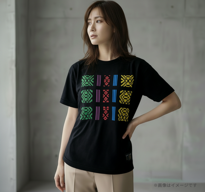 ORISM × 久米繊維工業　日本製 献上柄T-SHIRTS　（黒・カラー）