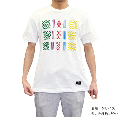 カラー献上柄入り日本製T-SHIRTS　白