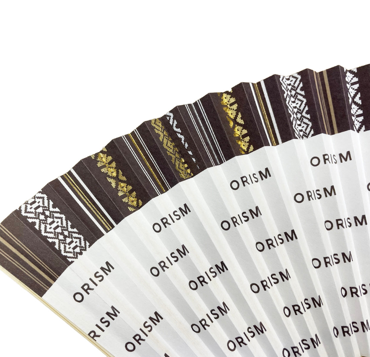 博多献上柄縁取りロゴ扇子