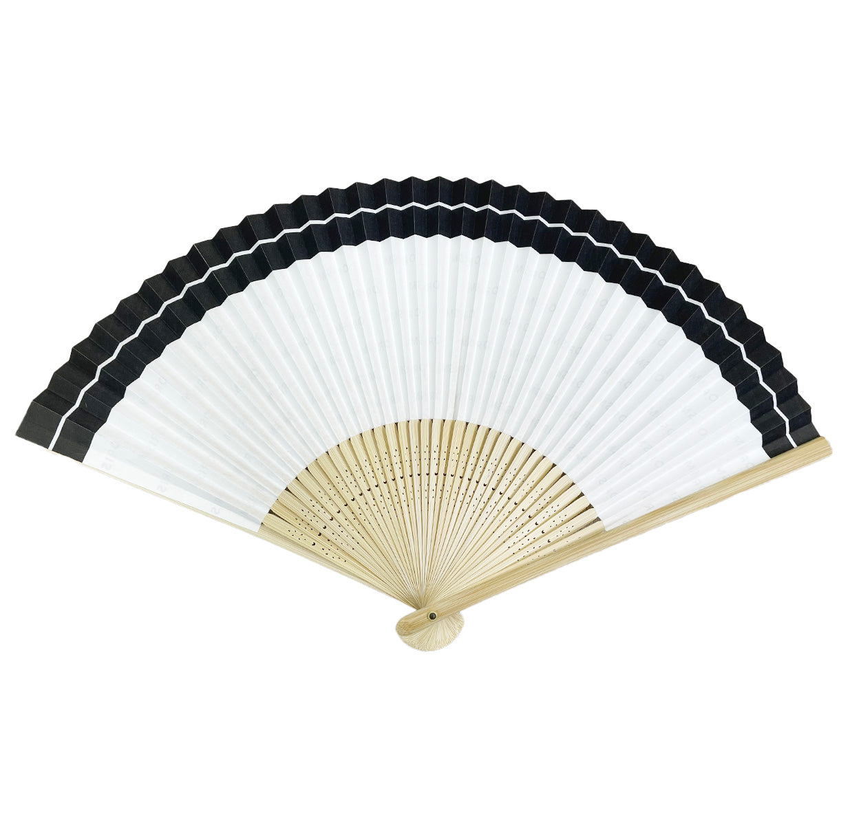 博多献上柄縁取りロゴ扇子
