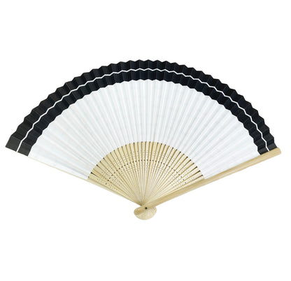 博多献上柄縁取りロゴ扇子